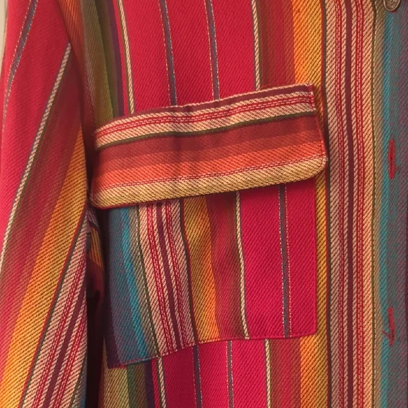 Lucky & Blessed Striped Maxi Dress in Red, Orange, Yellow, Blue - Picture 4 of 4